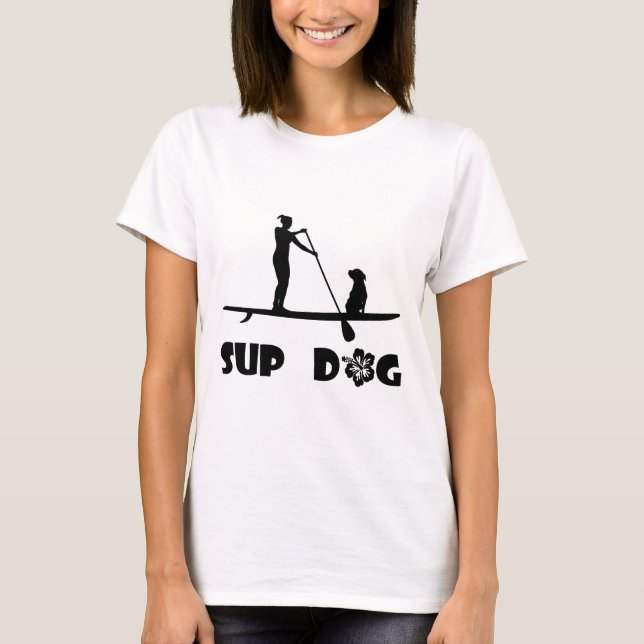 SUP Hundesitzen T-Shirt (Vorderseite)
