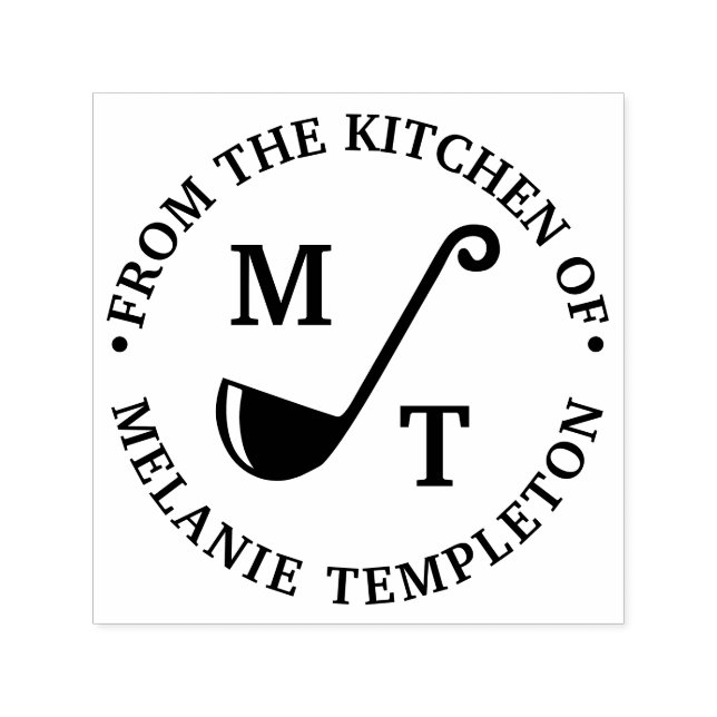 Sup Ladle "From the kitchen" Name Monogram Permastempel (Design)