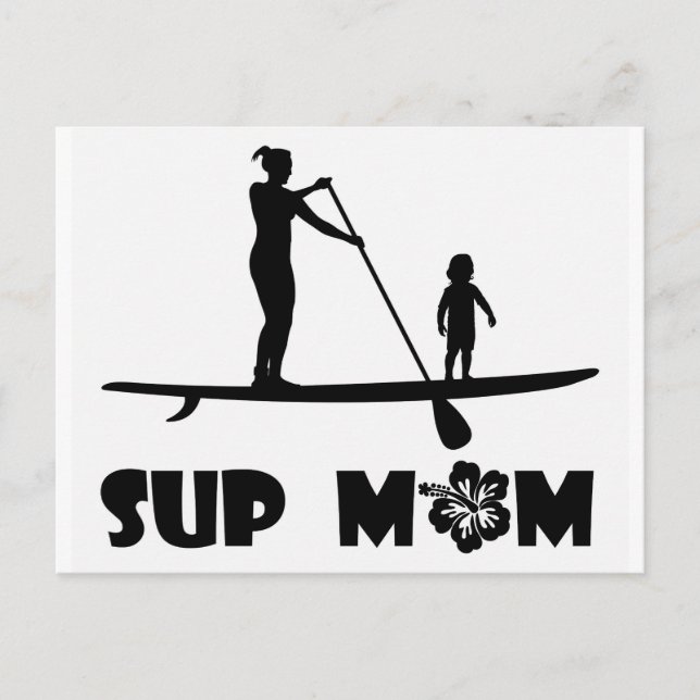 SUP-Mama Postkarte (Vorderseite)