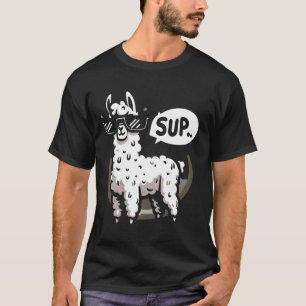 Sup No Drama Llama Happy Mexican Alpaca Sunglass F T-Shirt