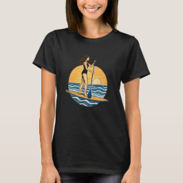 SUP-Sonnenuntergang-Paddel | Paddleboard-Strand-Gr T-Shirt