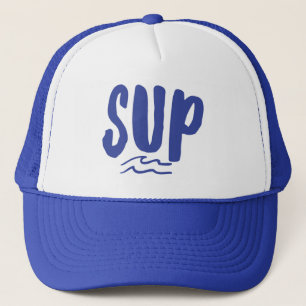 SUP Stand Up Paddle Board Wave Blue Trucker Hat Truckerkappe