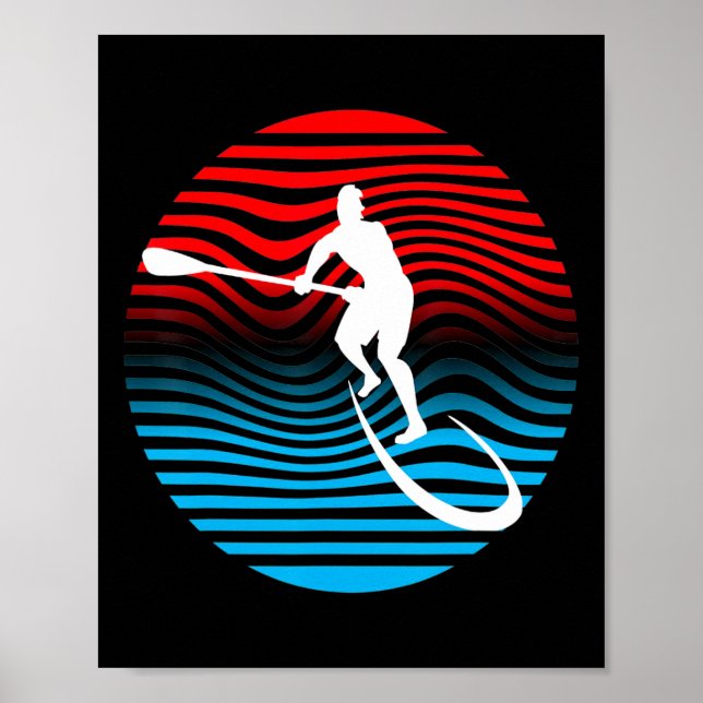 Sup Stand Up Paddle-Boarding Surfbrett Surfen Te Poster (Vorne)