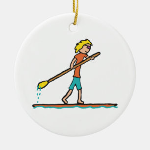 SUP Standup Paddleboard Keramik Ornament