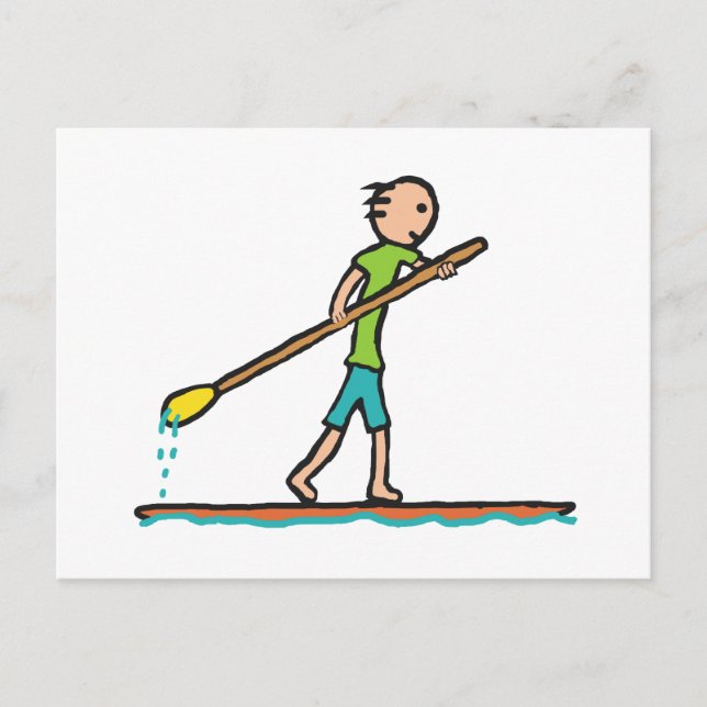 SUP Standup Paddleboard Postkarte (Vorderseite)