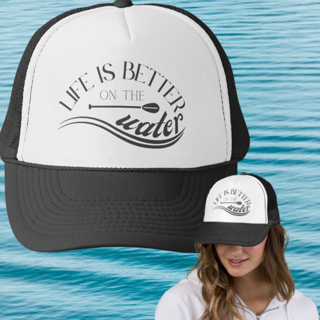 SUP steht auf Paddeln Outfit sepia schwarz Truckerkappe (Von Creator hochgeladen)