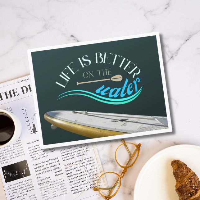 SUP steht auf Paddelurlaub Postkarte (Von Creator hochgeladen)