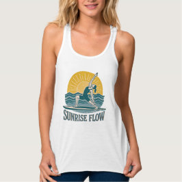 SUP Sunrise Flow Paddleboard Yoga | Grafischer Auf Tank Top