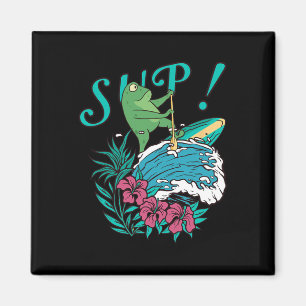 Sup-Surfing Stand-Up-Paddle-Paddling-Frosch-Surfen Magnet