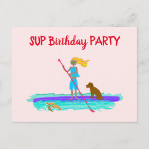 SUP Teen Girl Geburtstagsparty Einladung Postkarte