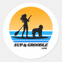 SUP und Groodle - Standup Paddleboarding Hunde-Mam
