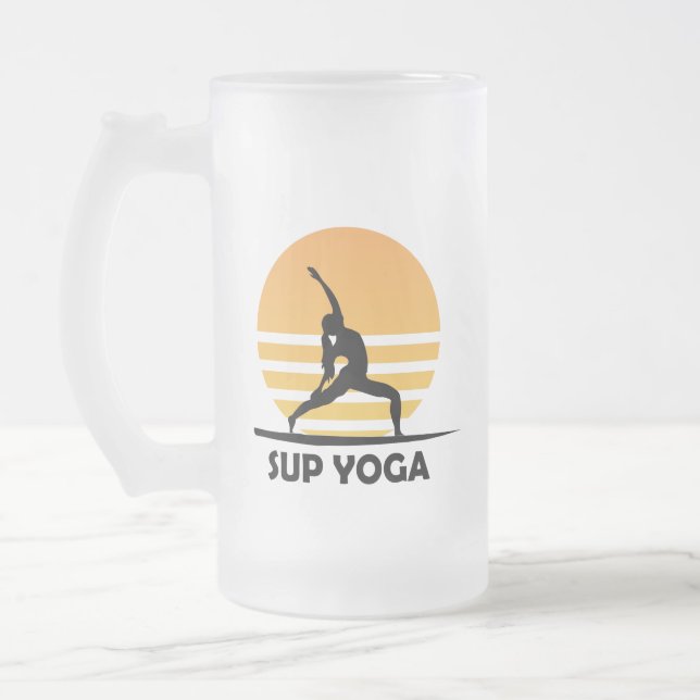 SUP Yoga Steppen Mattglas Bierglas (Links)