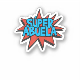 Super Abuela Niedlich Funny Spanish Großmutter Aufkleber