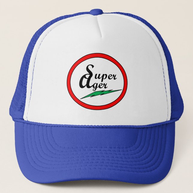 SUPER AGER Hat Truckerkappe (Vorderseite)