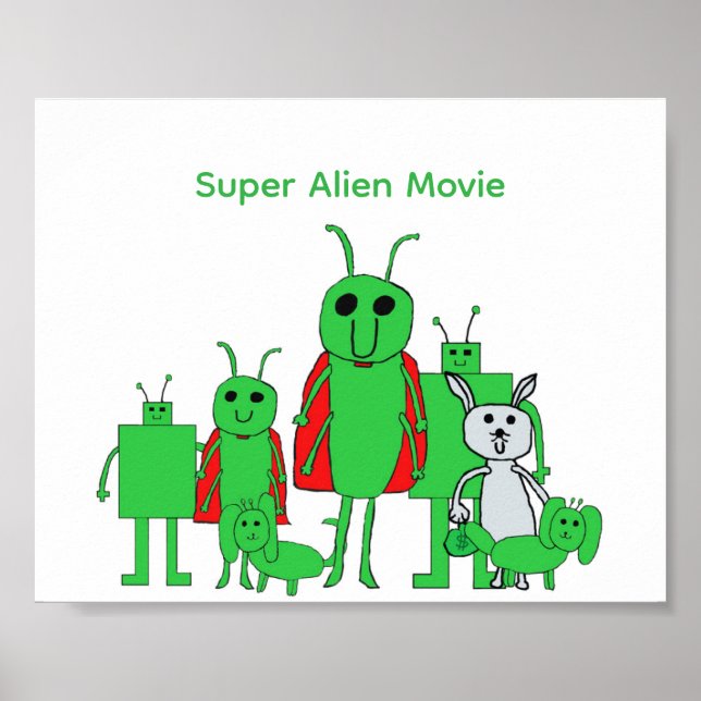 Super Alien Movie Poster (Customizable) (Vorne)