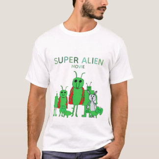 Super Alien Movie T-Shirt mit Besetzung