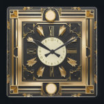 Super Art Deco Quadratische Wanduhr<br><div class="desc">Großartiges Uhrendesign. Du wirst es wie andere Liebe bekommen. Sie können dieses Design auch für andere Produkte verwenden,  die Sie mögen,  oder Ihren Text anpassen und hinzufügen. Folgen Sie mir für mehr. Vielen Dank. Ich wünsche Ihnen einen schönen Tag.</div>