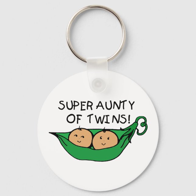 Super Aunty von Twins Pod Schlüsselanhänger (Vorderseite)