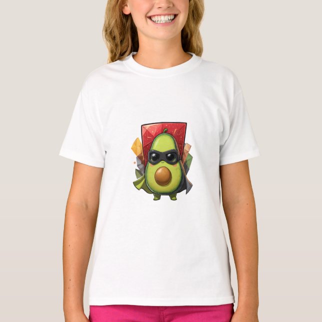 Super Avocado Held Illustration T-Shirt (Vorderseite)
