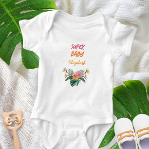 SUPER BABY Exotischer Dschungel-Papagei Baby Showe Strampler