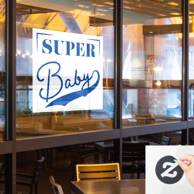 Super Baby Fensteraufkleber (Restaurantfenster)