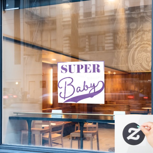 Super Baby Fensteraufkleber (Café-Fenster)