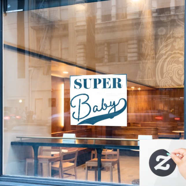 Super Baby Fensteraufkleber (Café-Fenster)