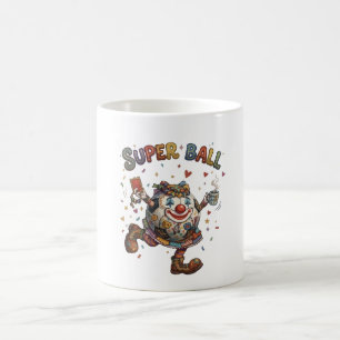 Super Ball Clown Lustiger Fußball Charakter Kaffeetasse