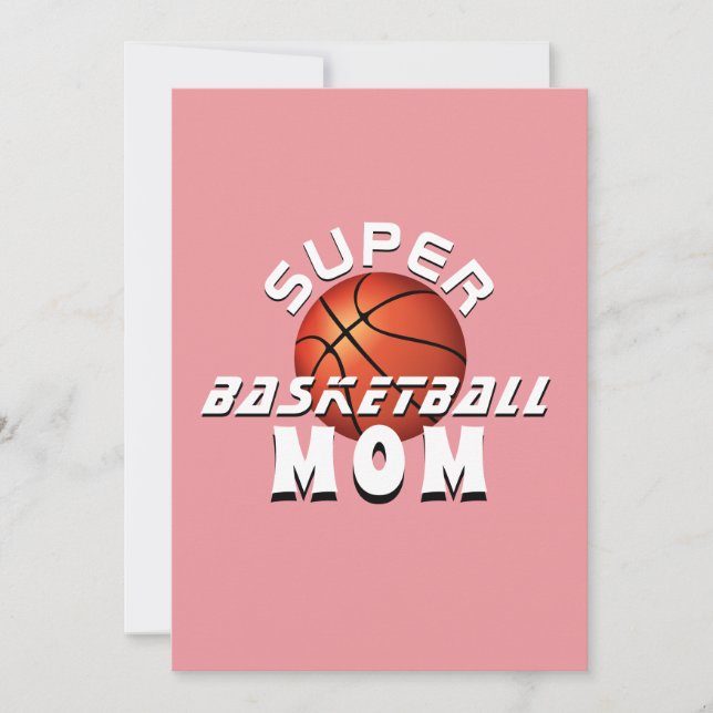 Super Basketball Mama Sporty Muttertag Ankündigung (Vorderseite)