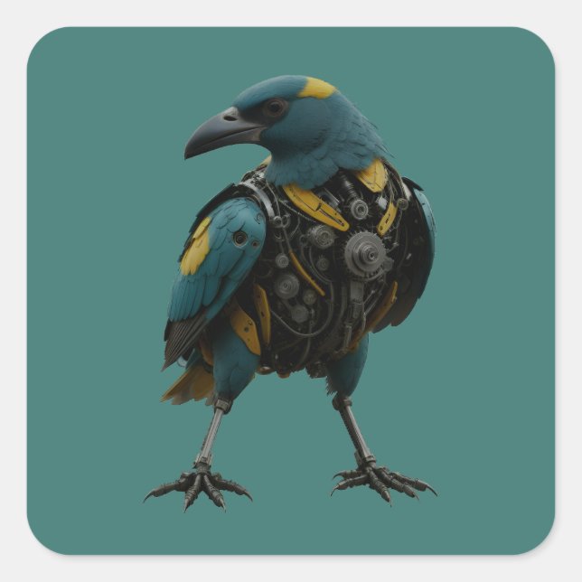 Super Bird Quadratischer Aufkleber (Vorderseite)