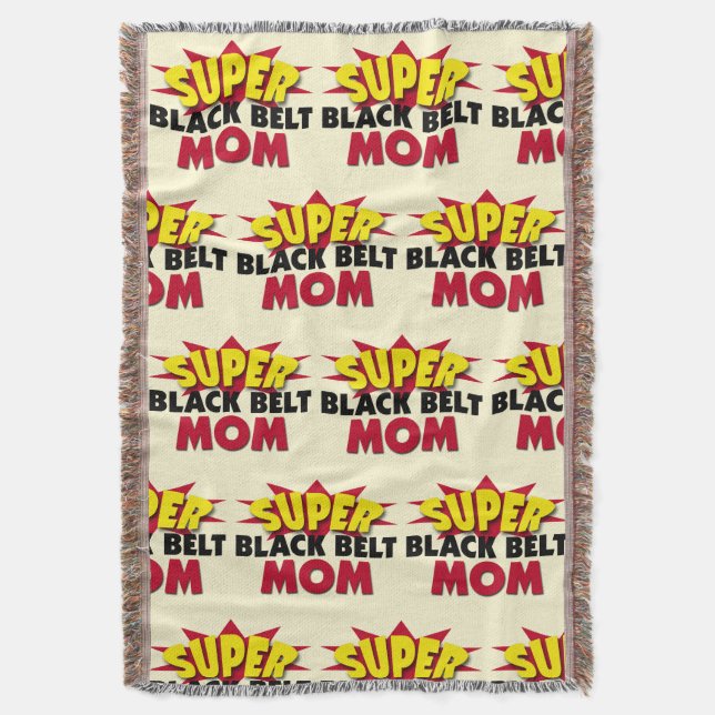 Super Black Belt Mama Decke (Vorderseite Vertikal)