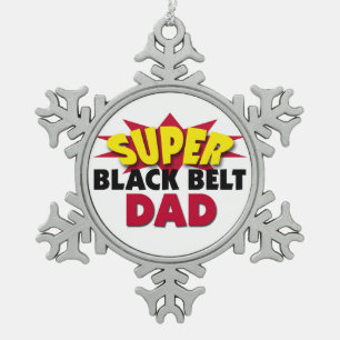 Super Black Belt Vater Schneeflocken Zinn-Ornament