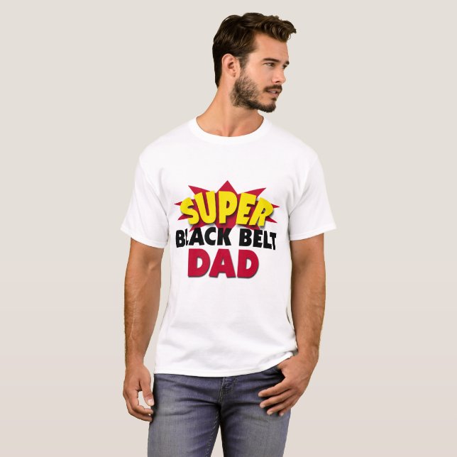 Super Black Belt Vater T-Shirt (Vorne ganz)