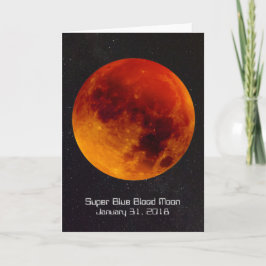 Super blaues Blut-Mond 2018 Karte