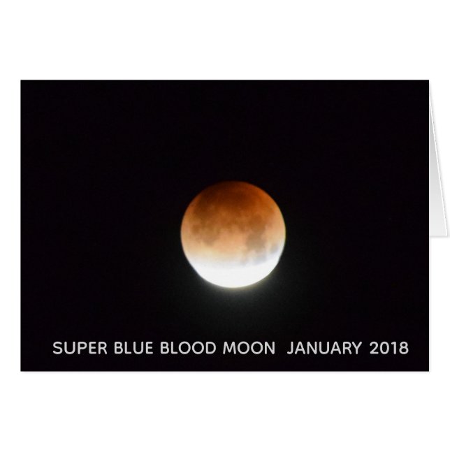 Super blaues Blut-Mond am 31. Januar 2018 (Vorderseite (Horizontal))