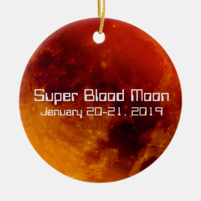 Super Blood Moon Eclipse 2019 Keramik Ornament (Vorne)