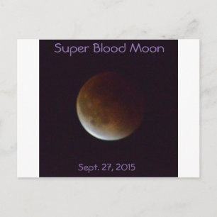 Super Blood Moon vom 27. September 2015 Postkarte