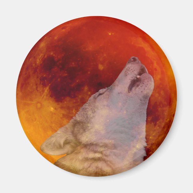 Super Blood Wolf Moon 2019 Magnet (Vorne)