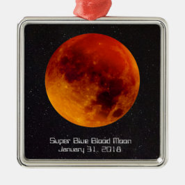 Super Blue Blood Moon 2018 Ornament Aus Metall