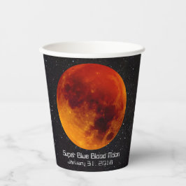 Super Blue Blood Moon 2018 Pappbecher