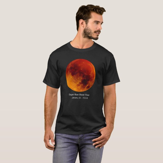 Super Blue Blood Moon 2018 T-Shirt (Vorne ganz)