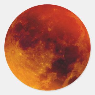 Super Blue Blood Moon Runder Aufkleber