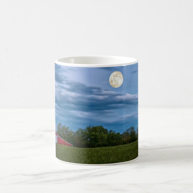 Super Blume Moon über eine Barkaffee-Tasse Kaffeetasse (Mittel)