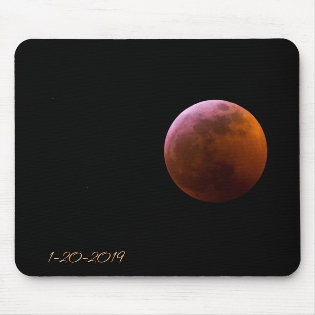 Super, Blut, Wolf Moon - Gesamter Mondseeklips Mousepad (Vorne)