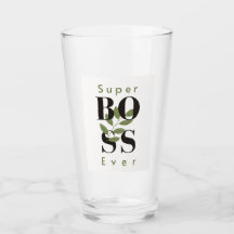 Super Boss Ever Glass Cup Geschenk für den Chef