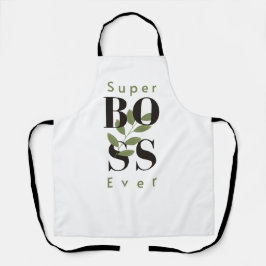 Super Boss Ever minimale Stil All-Over-Print-Schür Schürze