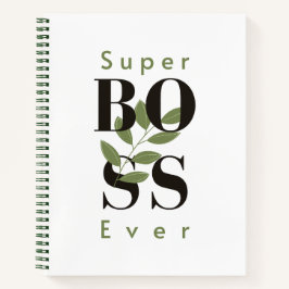 Super Boss Ever minimaler Stil Spiral Notebook Notizbuch
