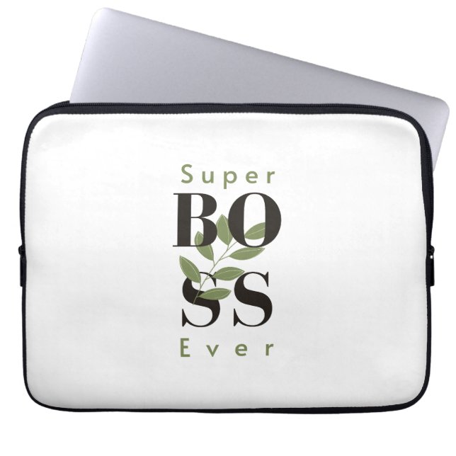 Super Boss je Minimalistische White Electronics Ta Laptopschutzhülle (Vorderseite)