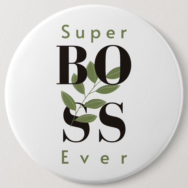 Super Boss je Minimalistischer White Button (Vorderseite)