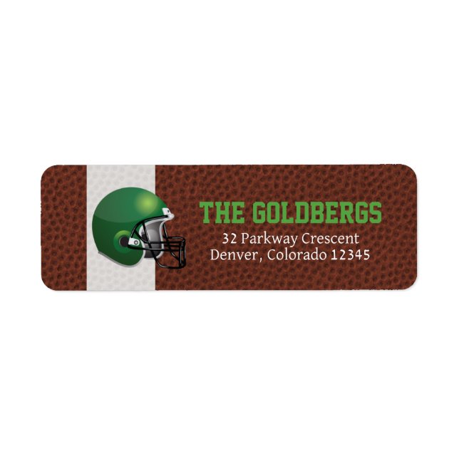 Super Bowl American Football Bar Mitzvah Adresse (Vorne)